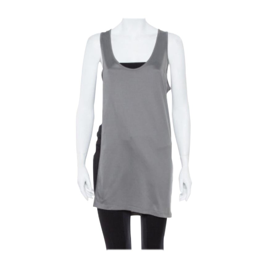 Dior Grey Cotton Open Asymmetric Tank Top S For Sale