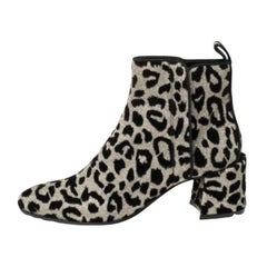 Dolce & Gabbana Black/Gold Lurex and Velvet Vally Ankle Boots Size 37