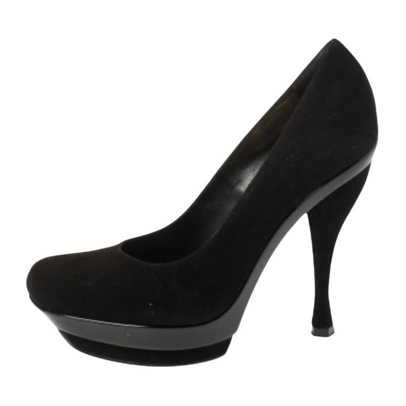 Saint Laurent Paris Bombas de plataforma Arya de ante negro Talla 36 en venta