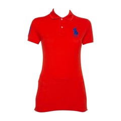 Ralph Lauren Orange Cotton Pique The Skinny Polo T-Shirt S