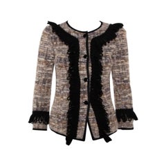 Used Emporio Armani Multicolor Tweed Button Front Jacket S
