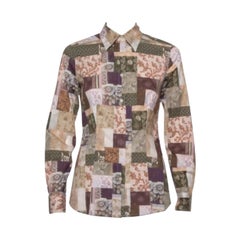 Etro Multicolor Paisley Printed Stretch Cotton Button front Shirt M