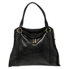 Marc Jacobs Black Leather Wellington Fulton Satchel
