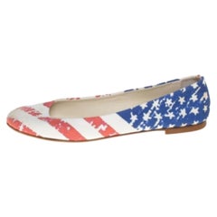 Giuseppe Zanotti White Fabric Ballet Flats Size 36