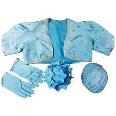 Jeanne Lanvin Haute Couture Boléro Reticule gloves and Bibi from 40s 9