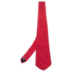 Boss By Hugo Boss Red Patterned Silk Tie