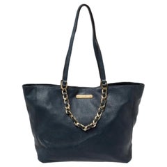 Michael Michael Kors Navy Blue Leather Harper Tote