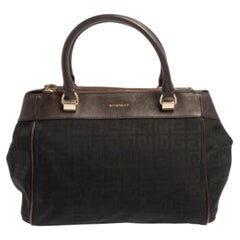 Givenchy Black/Brown Monogram Canvas and Leather Tote