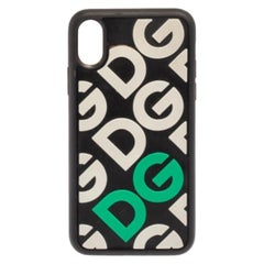 Dolce & Gabbana Black/White Rubber DG Logo iPhone X Case