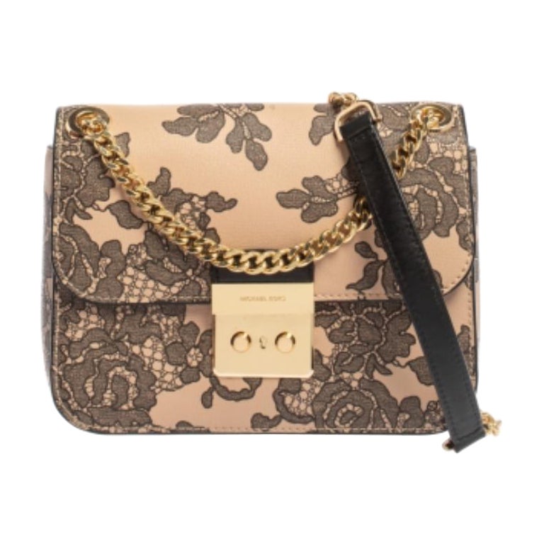 Michael Kors Pink/Black Leather Small Sloan Shoulder Bag For Sale