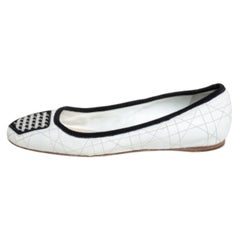 Dior White Leather Ballerina Flats Size 36.5