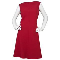Giorgio Armani Red Wool Dress Sz IT46 NWT 6