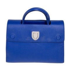 Dior Blue Pebbled Leather Medium Diorever Tote