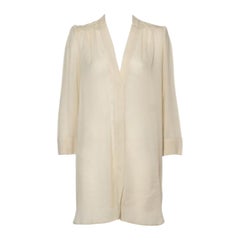 Isabel Marant Ecru Voile Button Front Rivera Shift Dress M