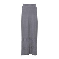 M Missoni Grey Patterned Knit Maxi Skirt S