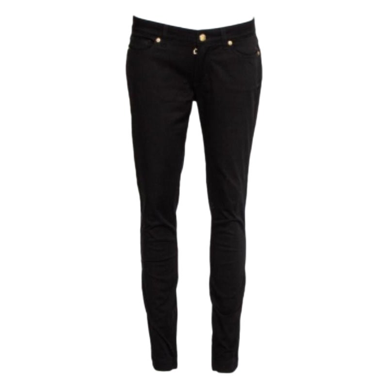 Dolce & Gabbana Black Denim Zip Detail Pretty Skinny Jeans M For Sale