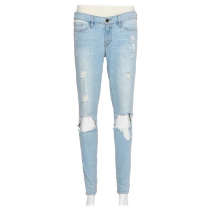 Frame Blue Denim Le Skinny de Jeanne Nowita Jeans M For Sale