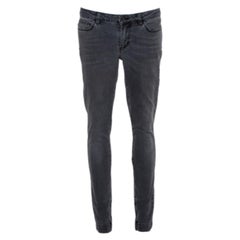 Dolce & Gabbana Grey Light Washed Slim Fit Jeans M