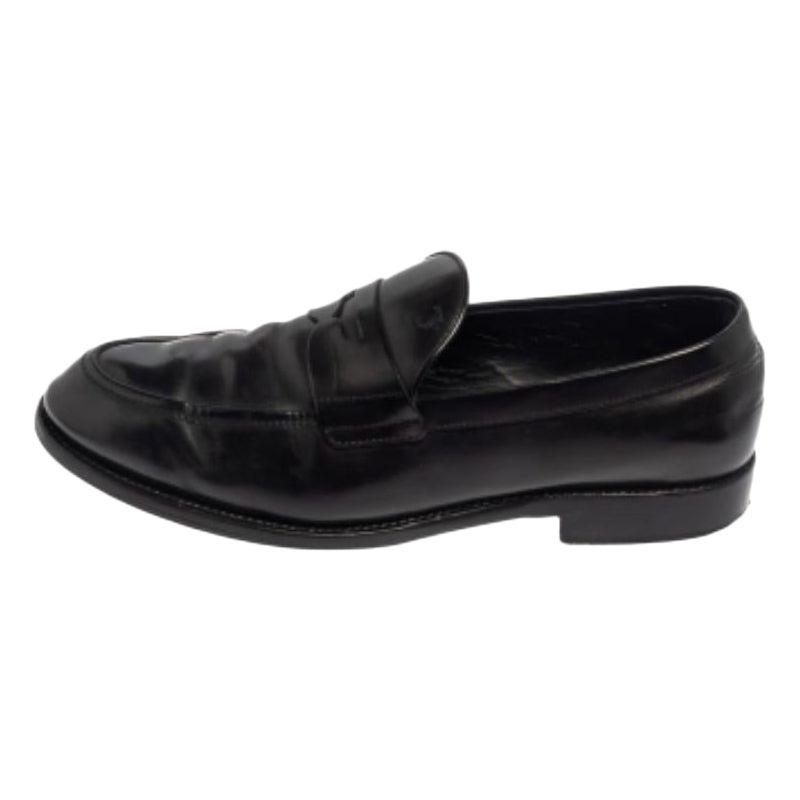 Tod's Black Leather Penny Slip On Loafers Size 43 For Sale