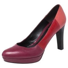 Fendi Multicolor Leather Platform Pumps Size 39