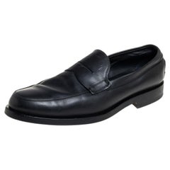 Tod's Black Leather Slip On Loafers Size 41
