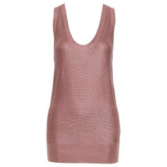 GUCCI metallic copper coated GG logo charm knit mini dress M