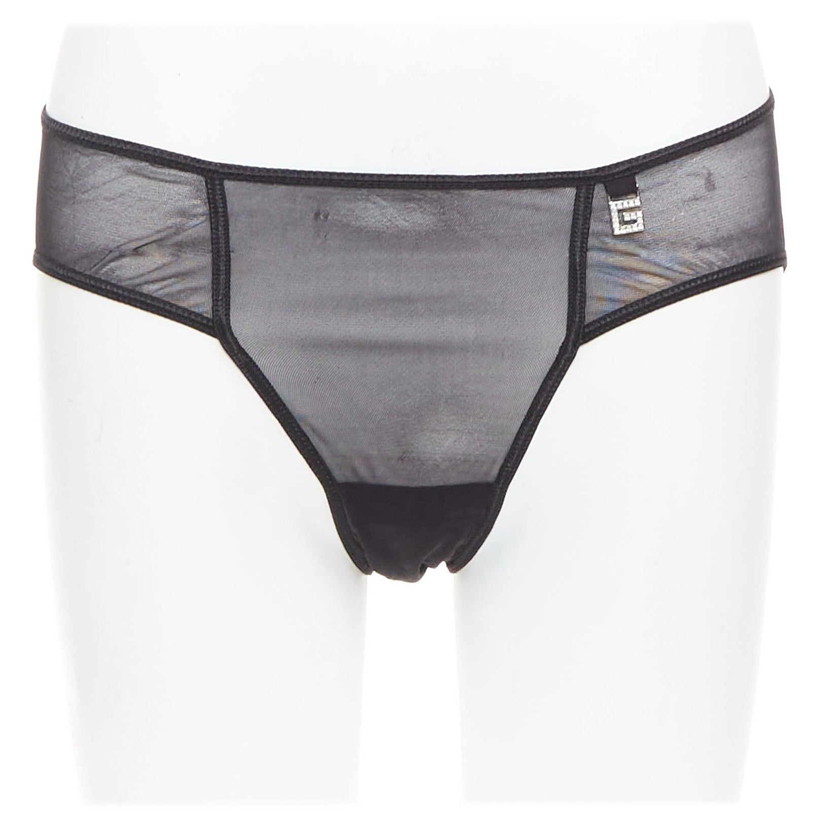 GUCCI Tom Ford Vintage crystal G logo sheer bottom underwear S For Sale