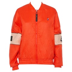 P.E. A. M. Giacca Bomber sintetica perforata arancione