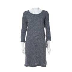 Zadig & Voltaire Grau Wolle Winter Fransen Minikleid S