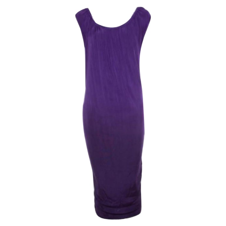 Emporio Armani Purple Knit Sleeveless Shift Dress M For Sale
