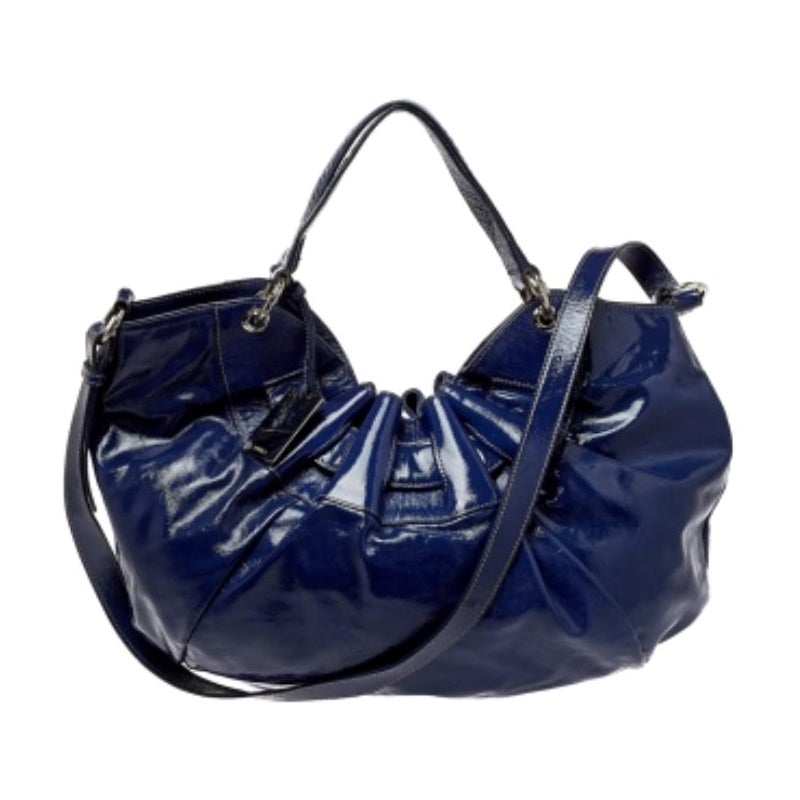 Furla Ninfea Hobo en cuir verni bleu en vente