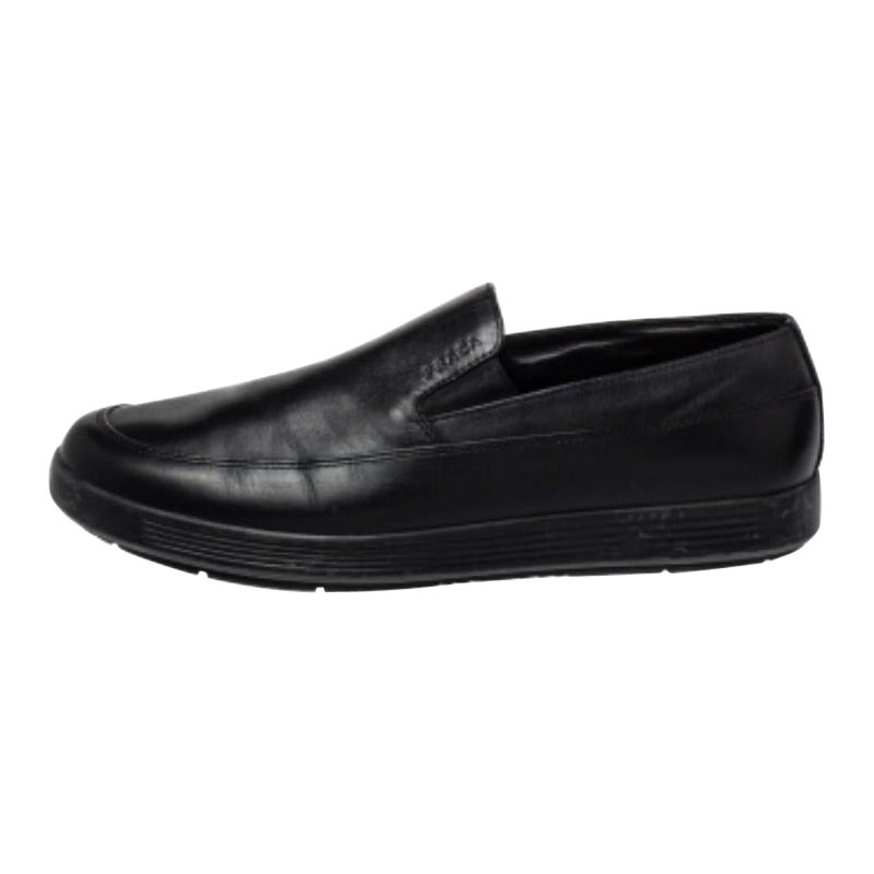 Prada Sport Black Leather Slip On Loafers Size 40 For Sale