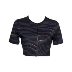 Stella McCartney Adidas Grey Train Crop Tee L