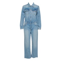 Grlfrnd Blue Denim Sloane Jumpsuit M