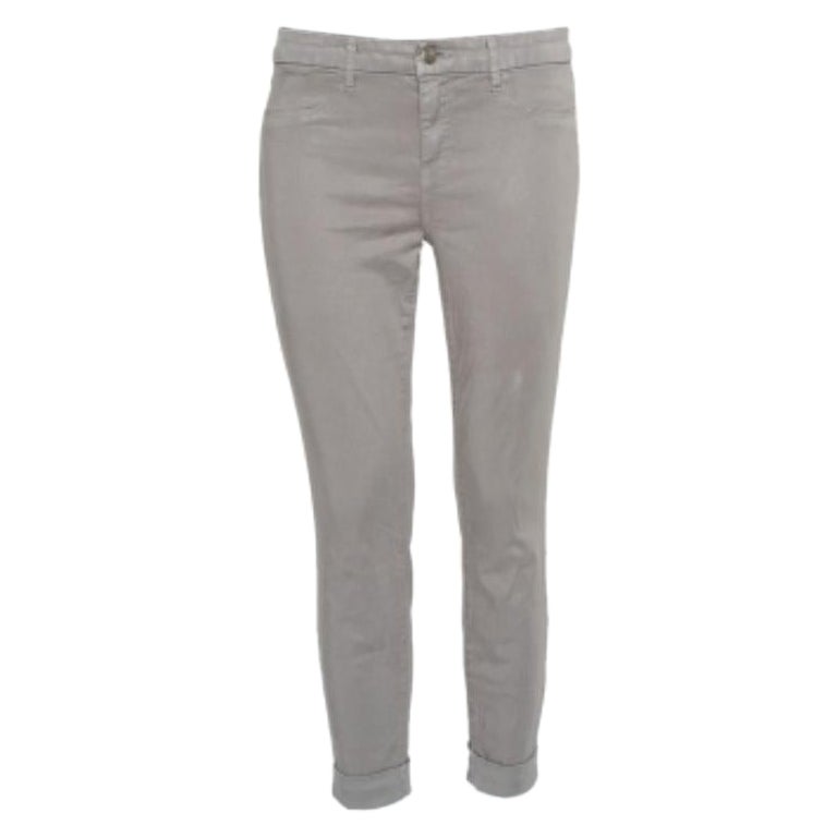 J Brand Stone Lyocell & Cotton Ankle Cuff Anja Pants M For Sale