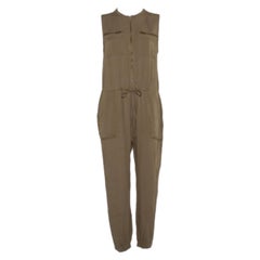 Greylin Military Green Synthetic Sleeveless Klark Jumpsuit M