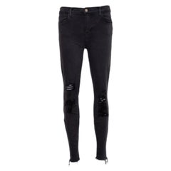 J Brand Demen Black Denim Distressed Skinny Alana Jeans M