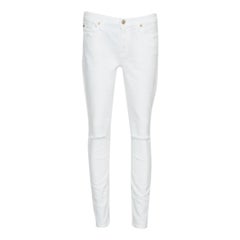 7forallmankind White Denim Skinny Ankle Length Jeans M