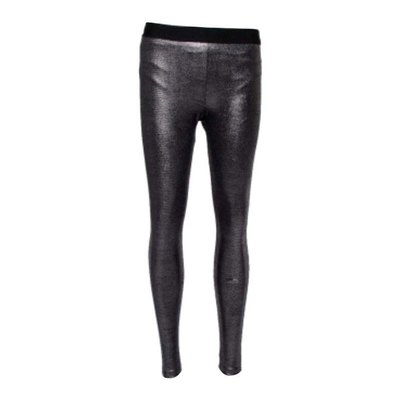 David Lerner Metallic Coated Knit Leggings L For Sale
