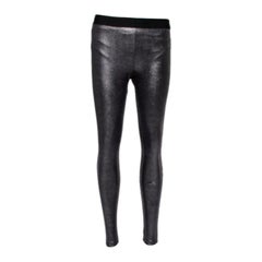 David Lerner Metallic Coated Knit Leggings L