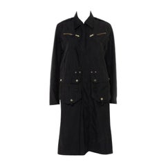 Ralph Lauren Collection Black Synthetic Zip Front Utility Coat M