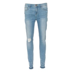 Sneak Peek Blue Denim Distressed Skinny Jeans M