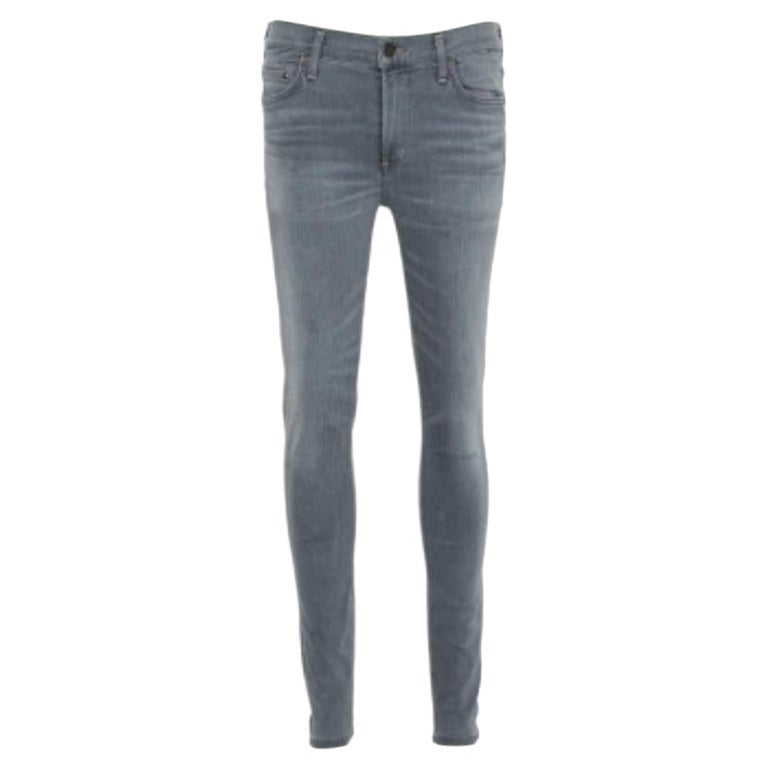 Citizens of Humanity Grey Denim High Rise Skinny Rocket Jeans M For Sale