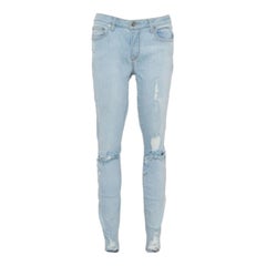 Lovers + Friends Blue Light Wash Denim Distressed Skinny Jeans M