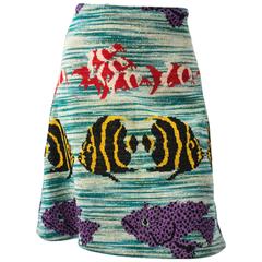 Retro 70s Alley Cat Betsey Johnson Knit Skirt