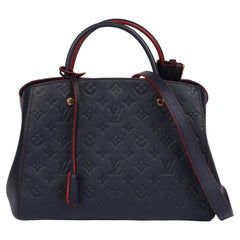 Louis Vuitton Marine Rouge Monogram Empreinte Leather Montaigne MM