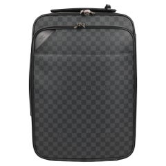 LOUIS VUITTON Damier Graphite Coated Canvas & Black Calfskin Leather Pegase 55
