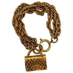 Vintage Chanel Karl Lagerfeld Charm Bracelet 1980's