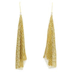 Elsa Peretti for Tiffany & Co. 18k Gold Large Mesh Drop Earrings