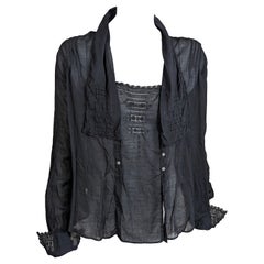 Edwardian Batiste Overdyed Armistice Blouse, Studio VL